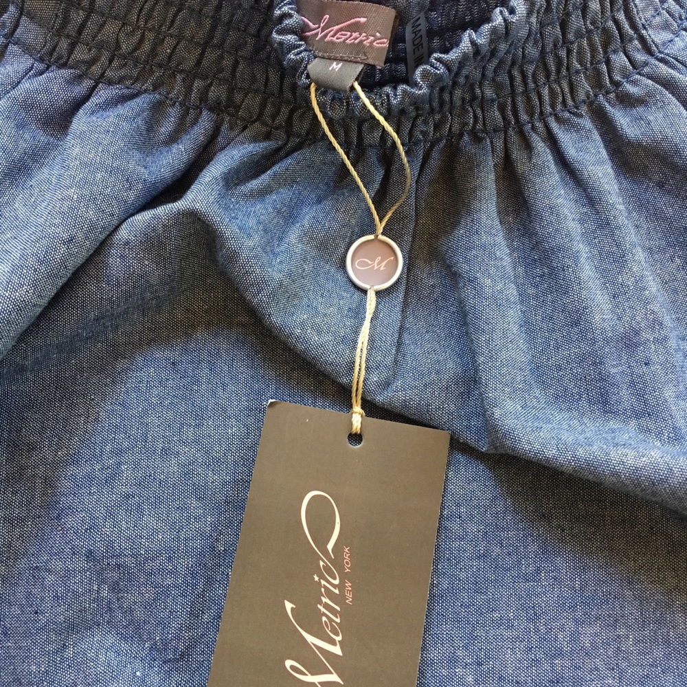 NWT denim and lace off the shoulders blouse. - Picture 6 of 6